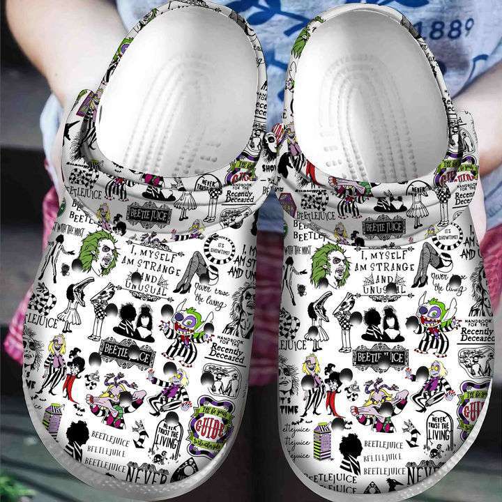 Crocs outfit - beetle juice halloween pattern crocs clogs crocband shoes - 225 Crocs Outfit