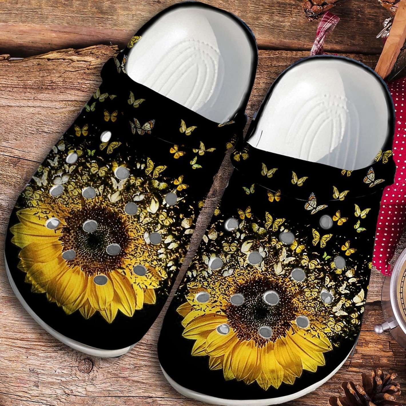 Crocs outfit - butterfly and sunflower lovers crocs crocband clog shoes - 343 Crocs Outfit