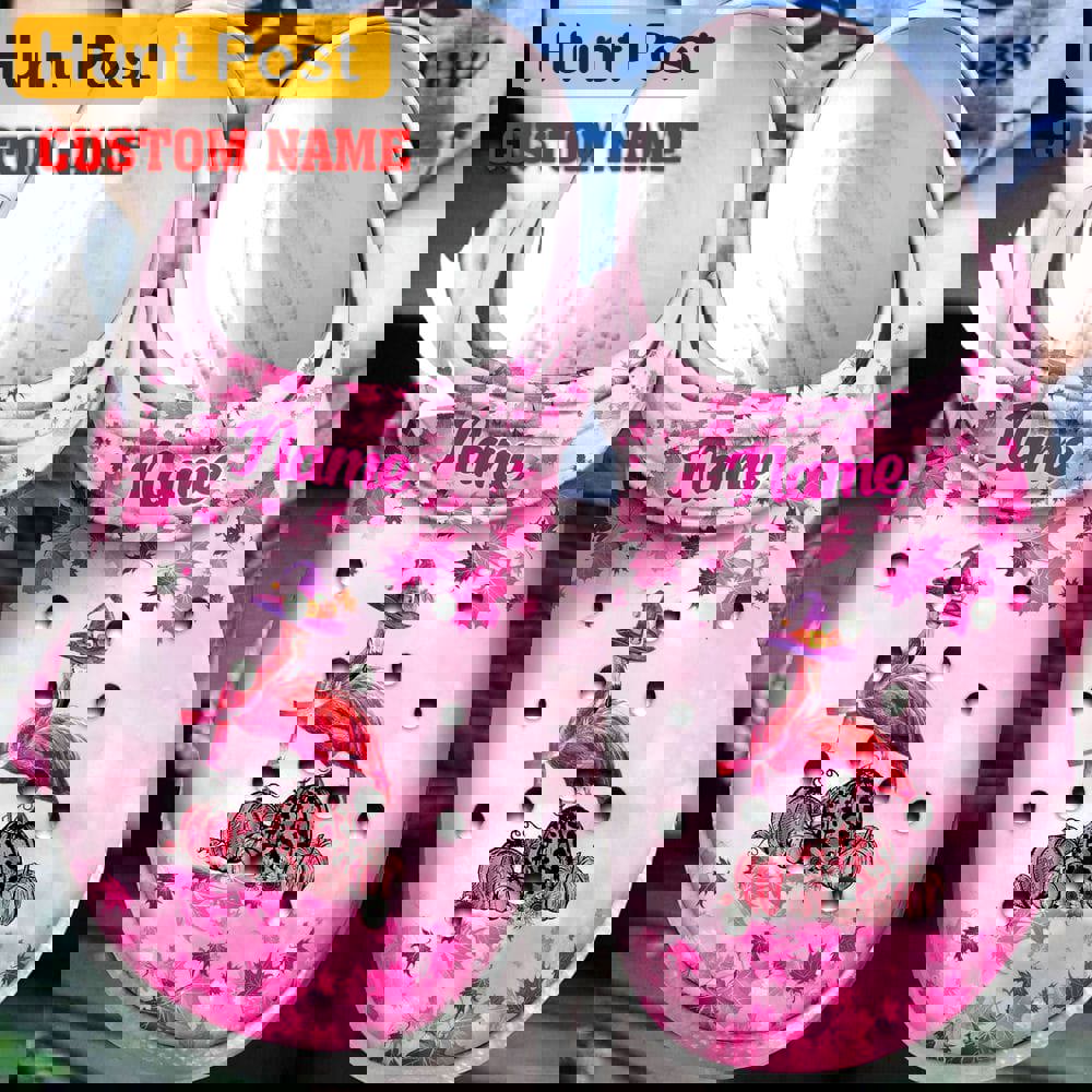 Crocs outfit - custom name breast cancer crocs flamingo halloween in october we wear pink pumpkin crocs clogs crocband shoes - 460 Crocs Outfit