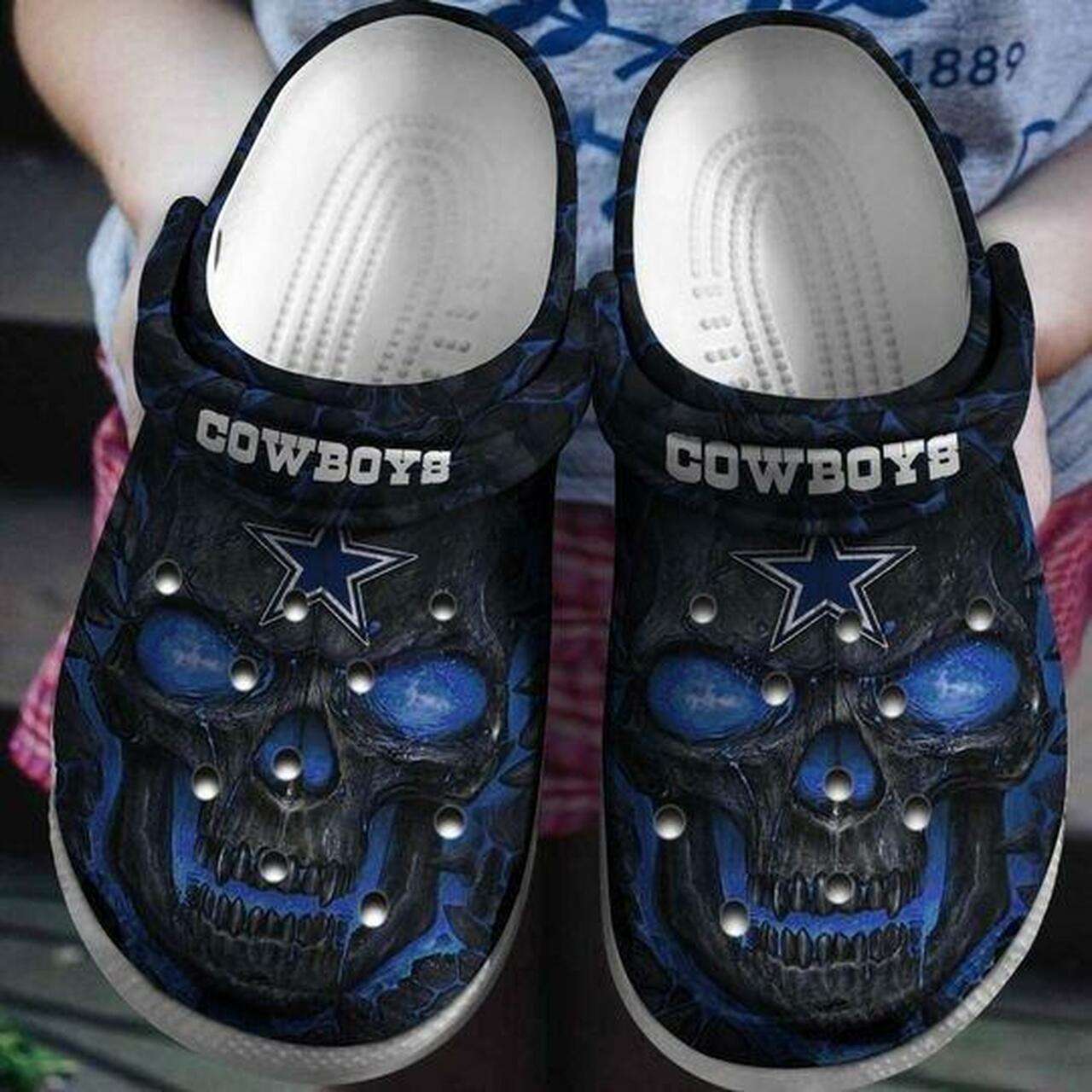 Crocs outfit - dallas cowboys skull crocs crocband clogs - 548 Crocs Outfit