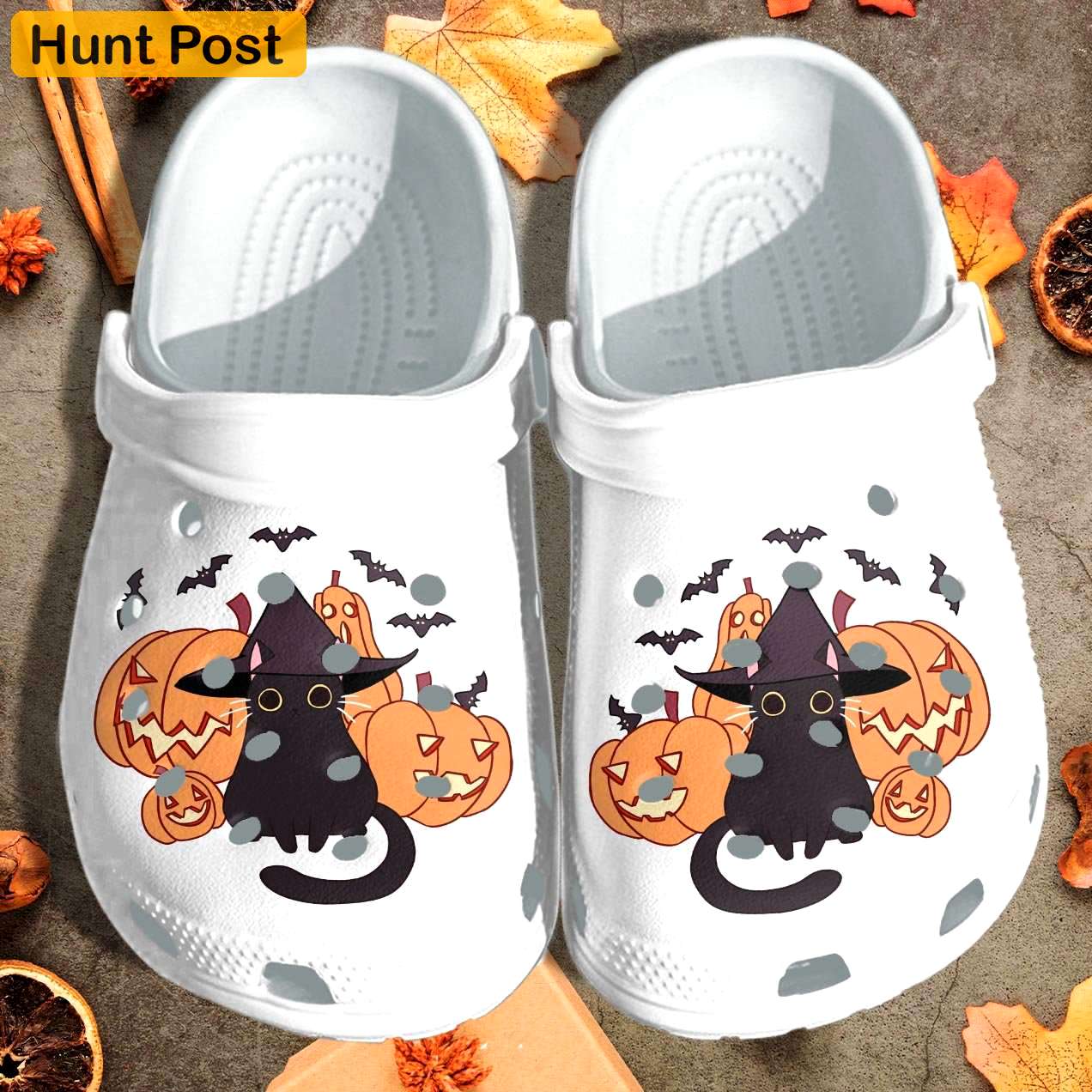 Crocs outfit - halloween black cat kawaii wearing witch hat crocs crocband clogs shoes - 822 Crocs Outfit