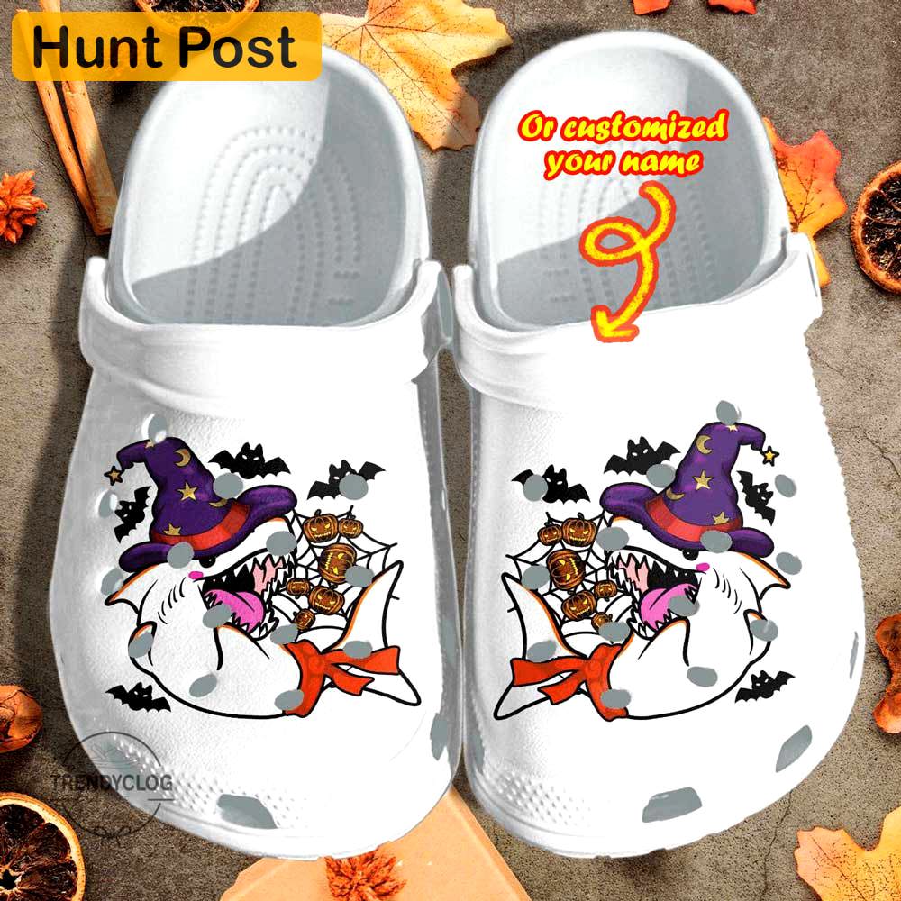 Crocs outfit - halloween crocs personalized angry shark cosplay ghost clogs crocband shoes - 866 Crocs Outfit