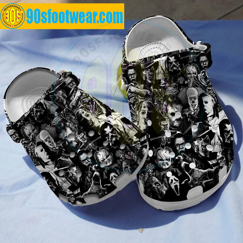 Crocs outfit - halloween movie crocs black white horror movie characters classic clogs - 1074 Crocs Outfit