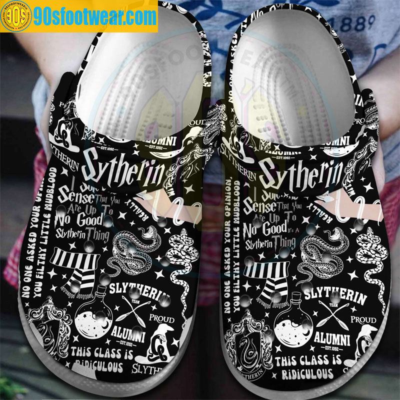 Crocs outfit - harry potter crocs slytherin house black classic clog shoes - 1170 Crocs Outfit