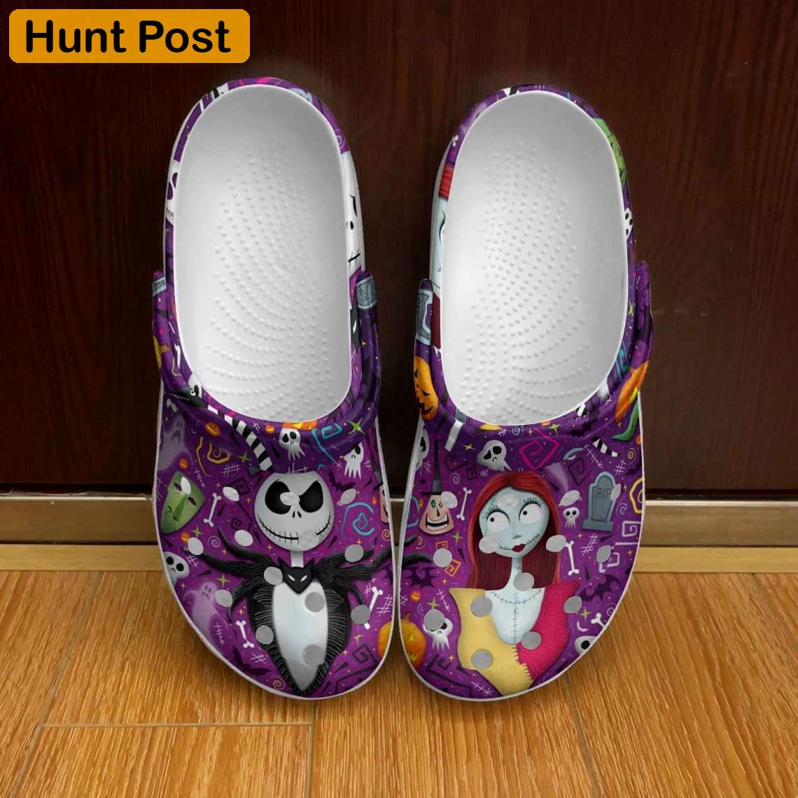 Crocs outfit - jack & sally patterns purple halloween disney graphic cartoon unisex crocs clogs crocband shoes - 1292 Crocs Outfit