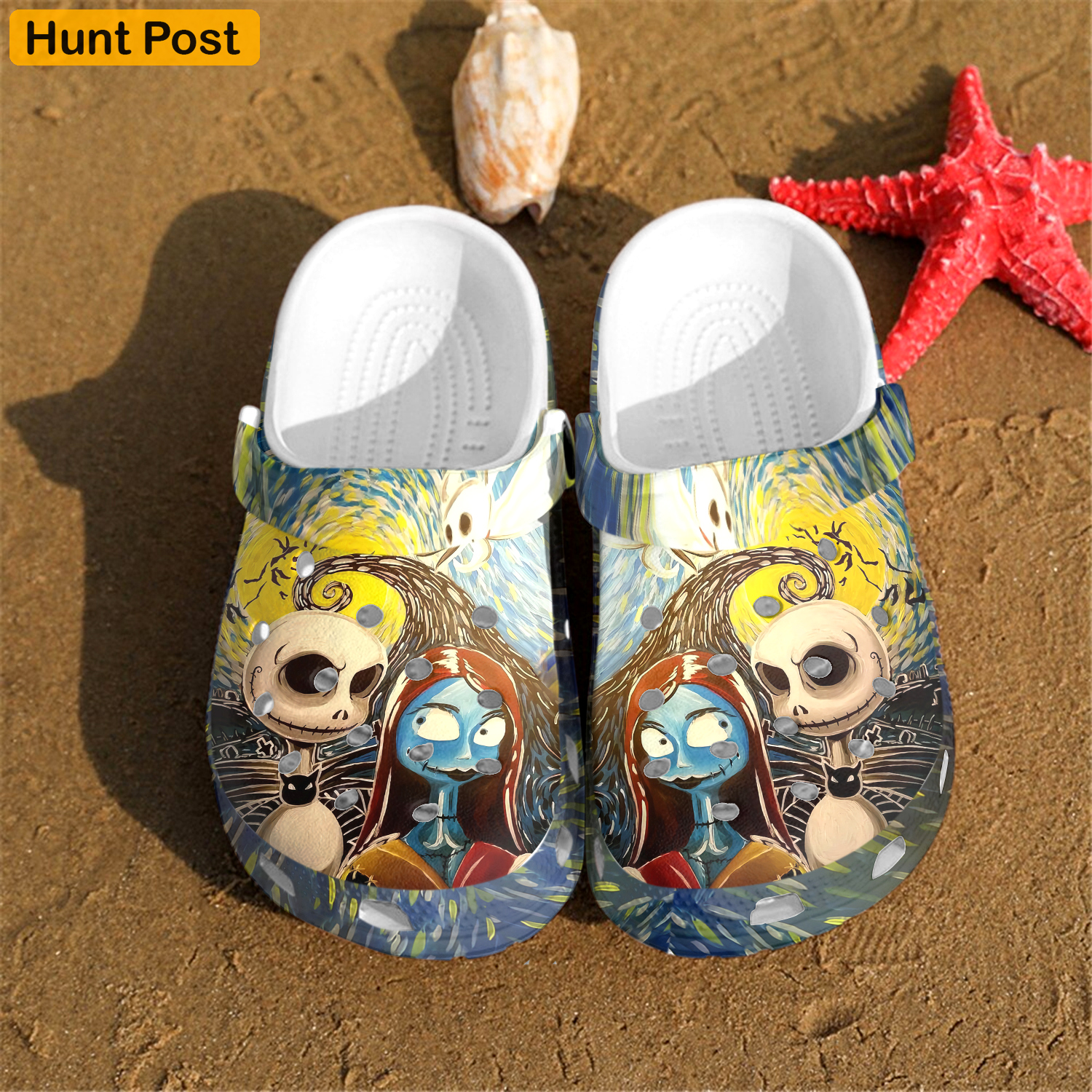 Crocs outfit - jack skellington and sally the nightmare before christmas movie vangogh painting crocband crocs clogs - 1297 Crocs Outfit