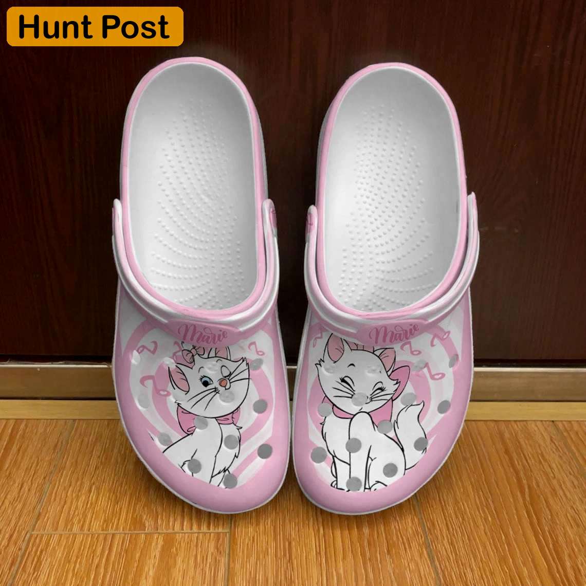 Crocs outfit - marie cat round pink white disney graphic cartoon unisex crocs clogs crocband shoes - 1393 Crocs Outfit