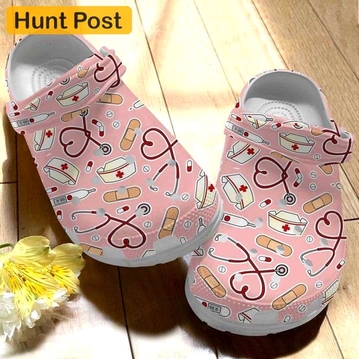 Crocs outfit - nurse nursing symbols pattern crocs crocband clog shoes for men women - 1554 Crocs Outfit