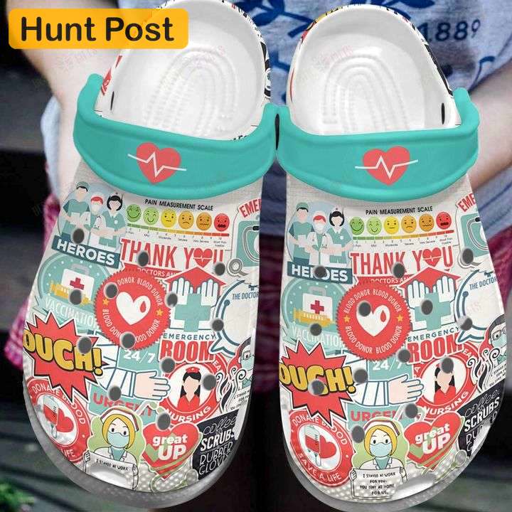 Crocs outfit - nurse thank you crocs crocband clog shoes for men women - 1574 Crocs Outfit
