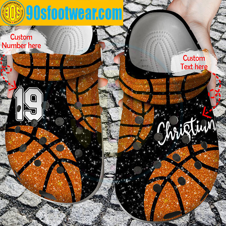 Crocs outfit - personalized basketball crocs basketball glitter custom classic clog - 1629 Crocs Outfit