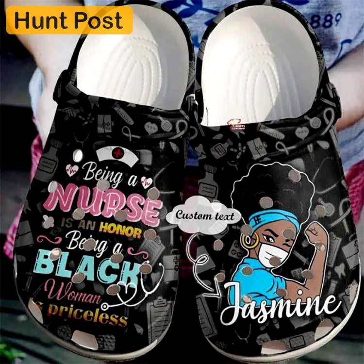 Crocs outfit - personalized black nurse black crocs clogs shoes - 1642 Crocs Outfit