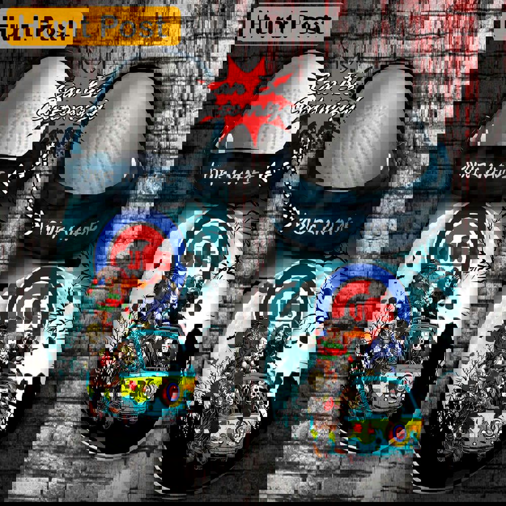 Crocs outfit - personalized chicago cubs horror friends van with clown retro scary movie villains halloween crocs clogs crocband shoes - 1652 Crocs Outfit