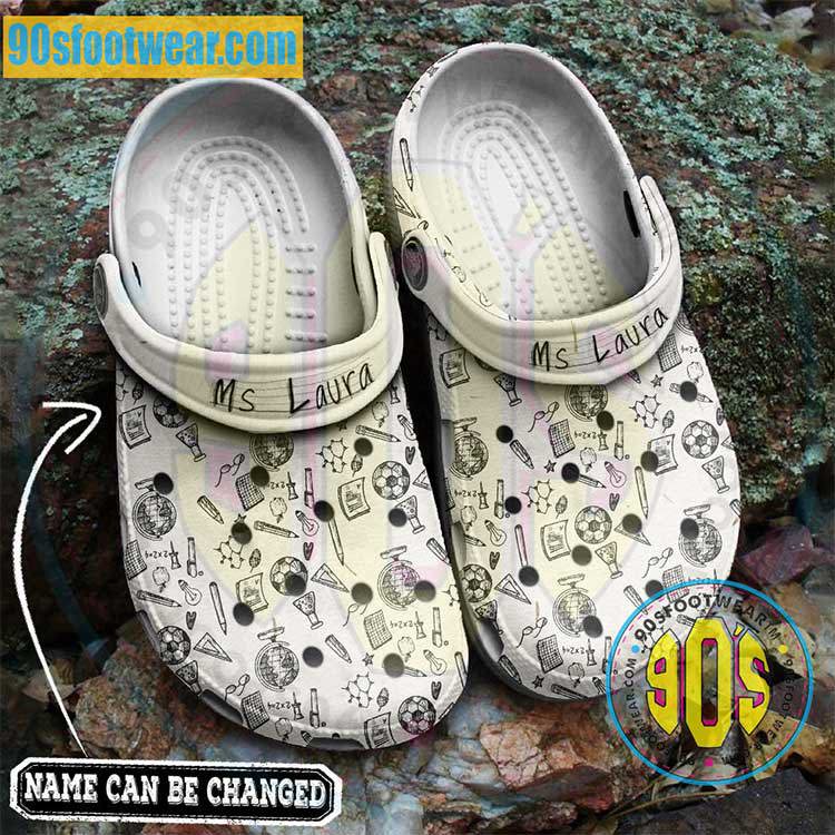 Crocs outfit - personalized crocs for teachers – teach teaching education pattern clogs - 1680 Crocs Outfit