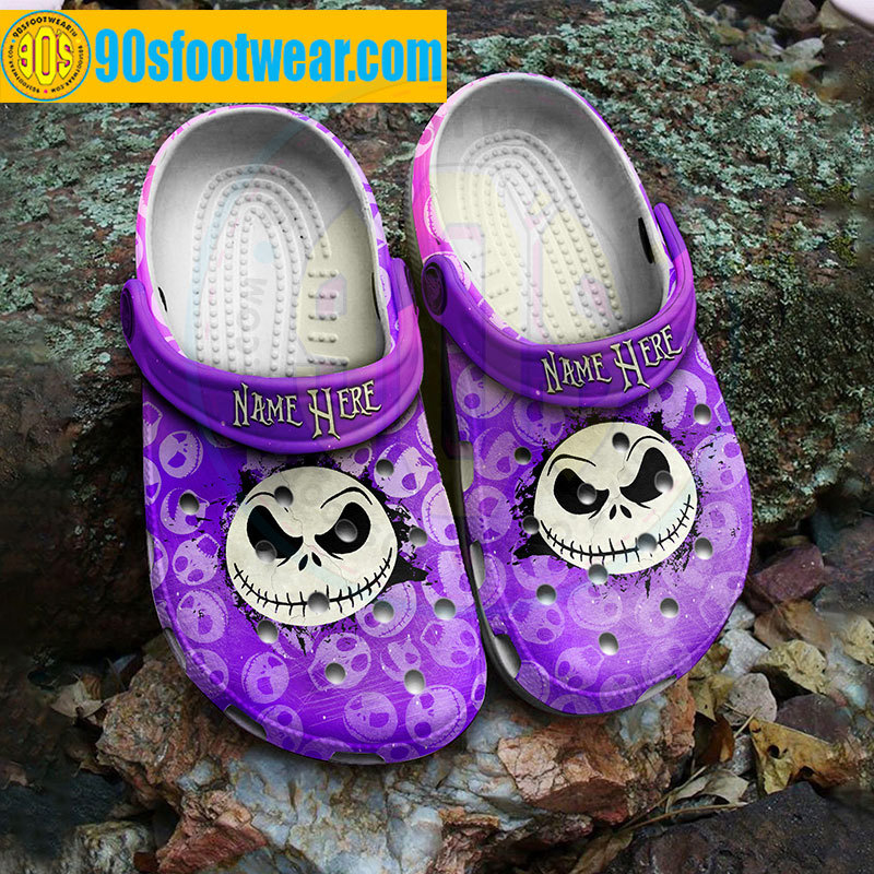 Crocs outfit - purple personalized halloween crocs jack skellington classic clogs - 1953 Crocs Outfit