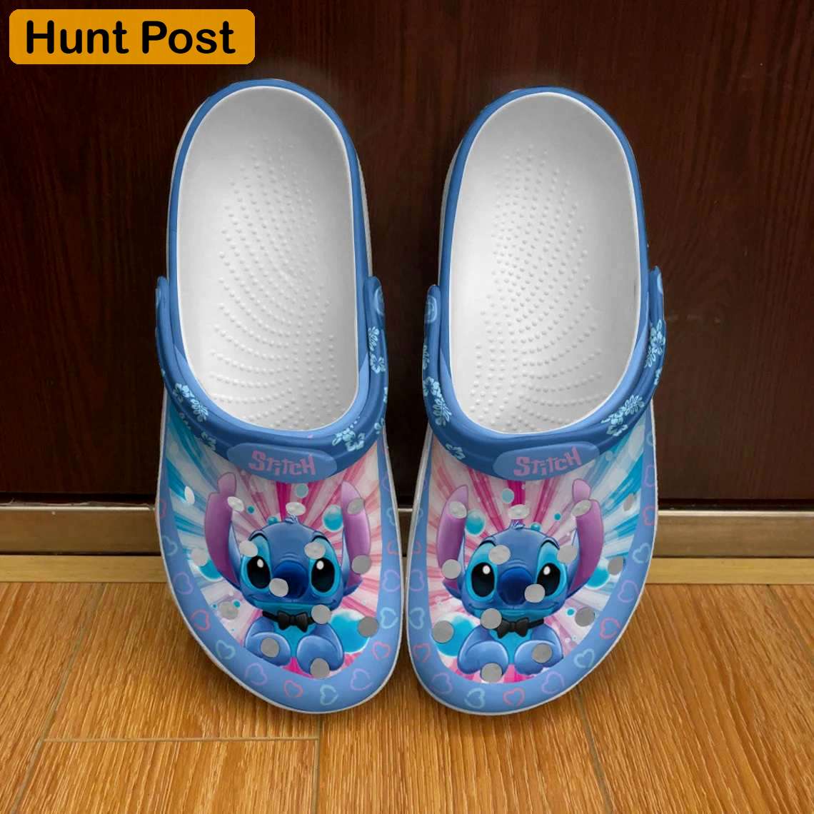 Crocs outfit - stitch floral heart patterns blue pink disney graphic cartoon unisex crocs clogs crocband shoes - 2107 Crocs Outfit