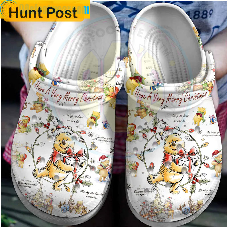 Crocs outfit - winnie the pooh crocs very merry christmas disney classic clog shoes - 2282 Crocs Outfit