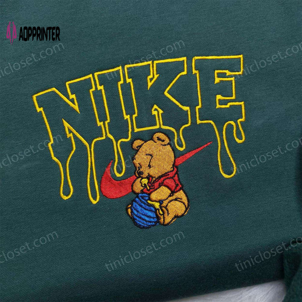 Custom nike winnie pooh embroidered hoodie – disney sweatshirt Embroidered Shirt