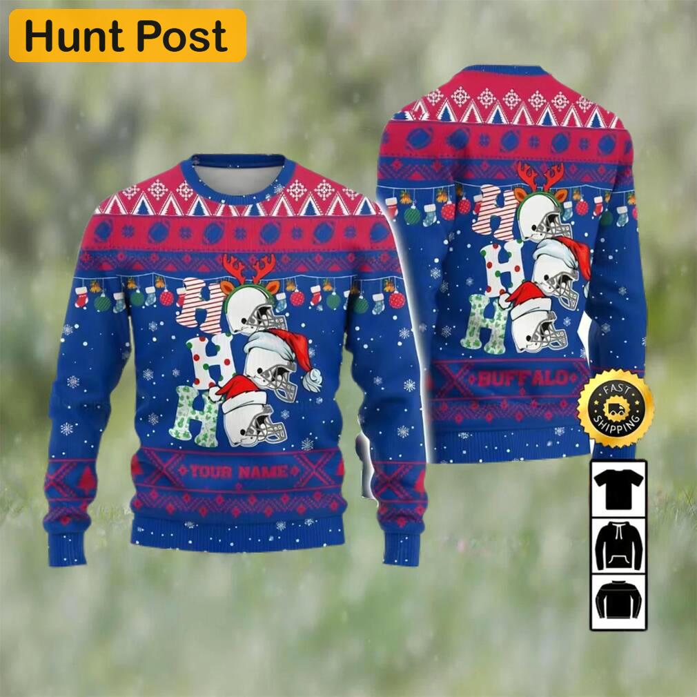 Customized buffalo bills ugly christmas sweater, faux wool sweater, national football league, gifts for fans football nfl, football 3d ugly sweater, merry xmas ? prinvity Christmas Ugly Sweater