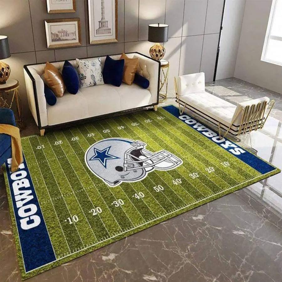 Dallas cowboys area rug living room rug home decor nfl football rb7a8e7e8220 Rectangle Rug