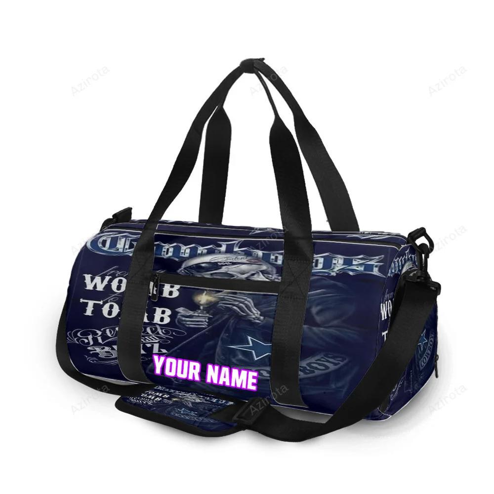 Dallas cowboys from the womb personalized name travel bag gym bag 1325 Travel Bag