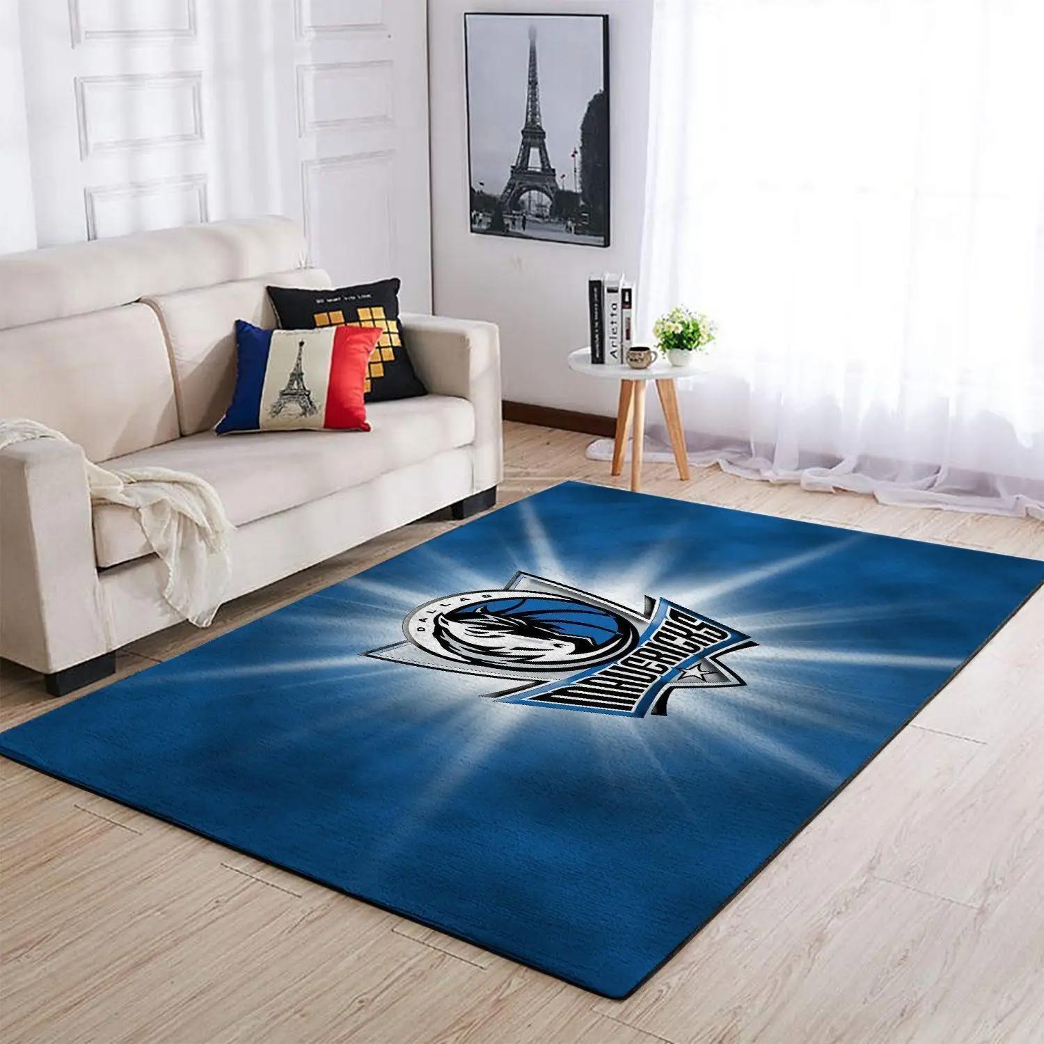 Dallas mavericks area rug nba carpet living room rug regtangle carpet v3663 Rectangle Rug
