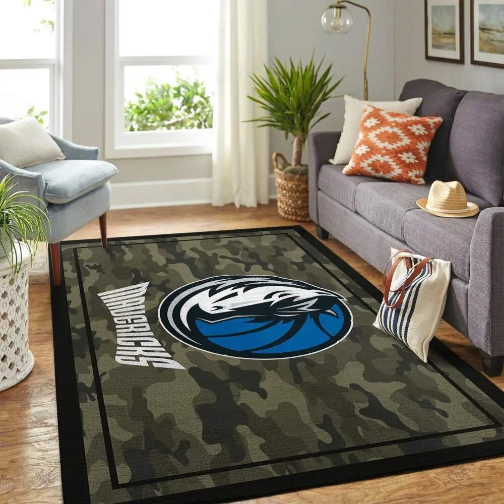 Dallas mavericks nba area rugs camo style living room carpet regtangle carpet 1 Rectangle Rug