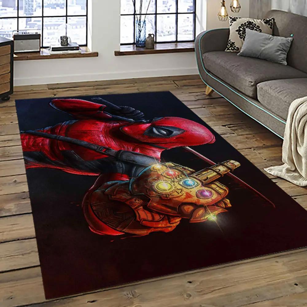 Deadpool marvel movie retangle carpet area rug home decor best gift for fan and friends dp34 Rectangle Rug