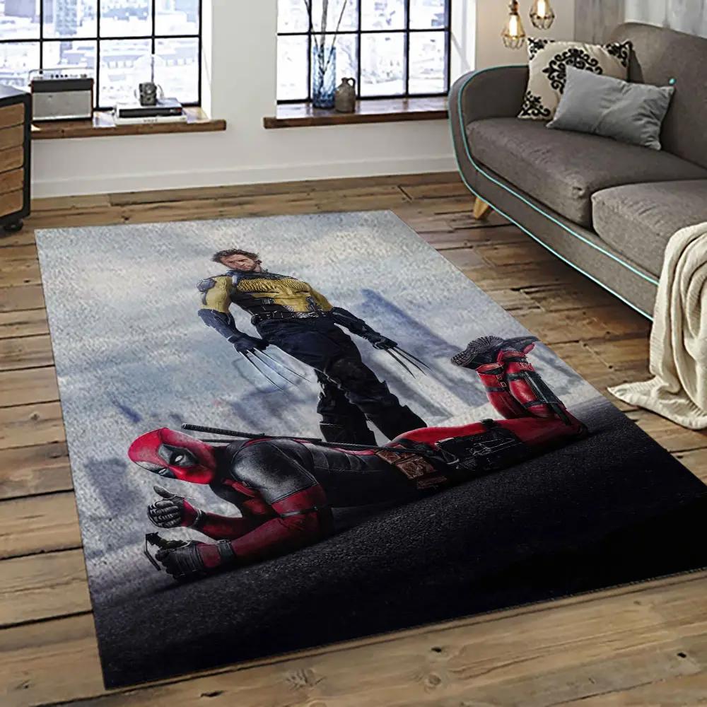 Deadpool marvel movie retangle carpet area rug home decor best gift for fan and friends dp8 Rectangle Rug