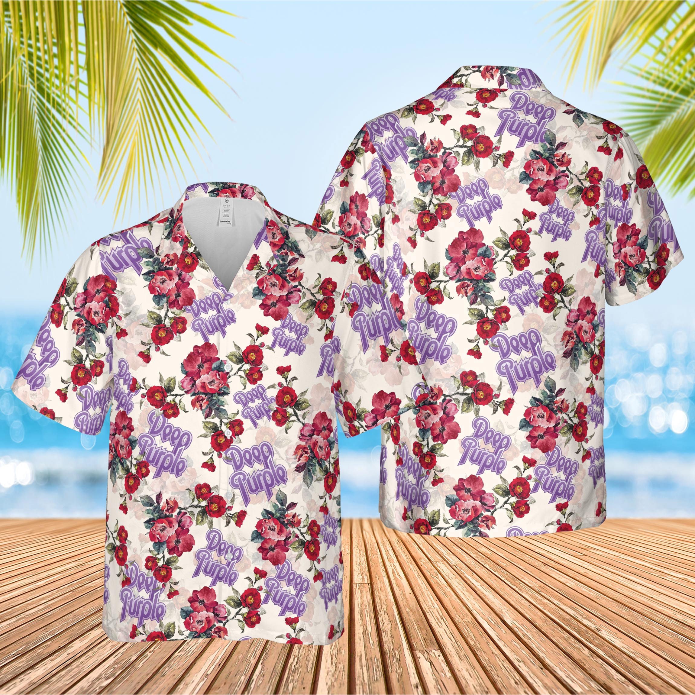 Deep purple band deep purple rock band hawaii shirt Hawaii Shirt Shorts & Flip Flops