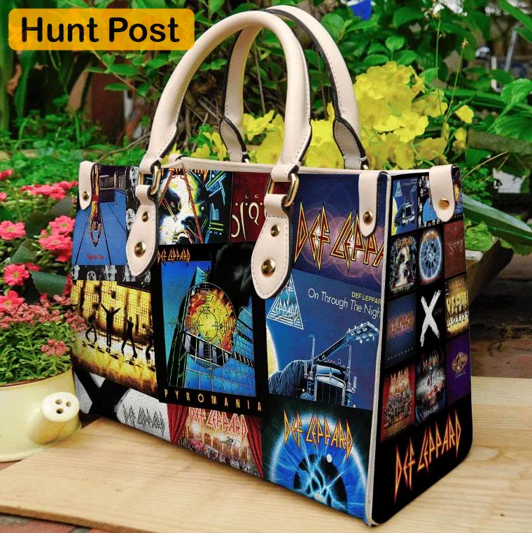 Def leppard leather handbag gift for women 4131 Women Leather Hand Bag