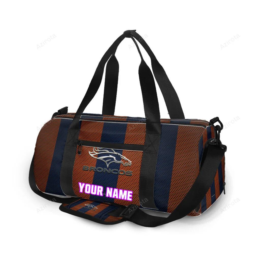 Denver broncos emblem v38 personalized name travel bag gym bag 1350 Travel Bag