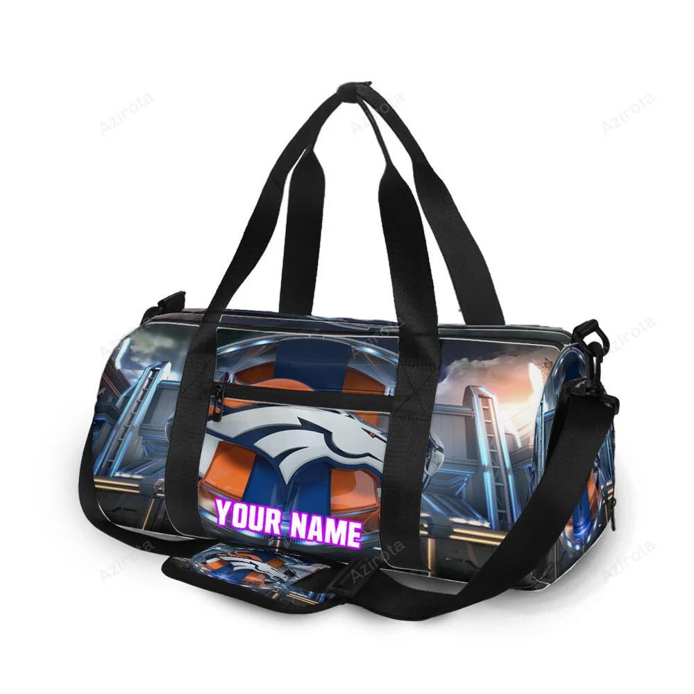 Denver broncos emblem v61 personalized name travel bag gym bag 228 Travel Bag