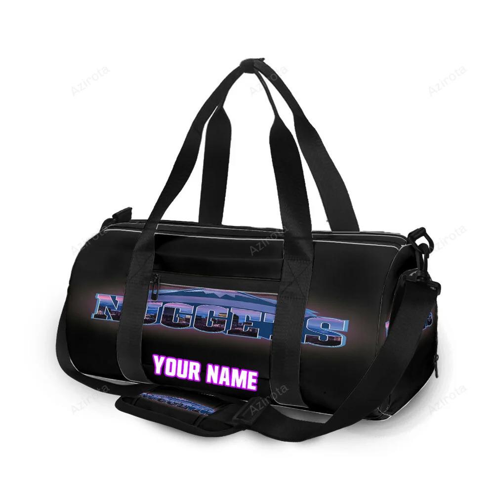 Denver nuggets shining purple black personalized name travel bag gym bag 1013 Travel Bag