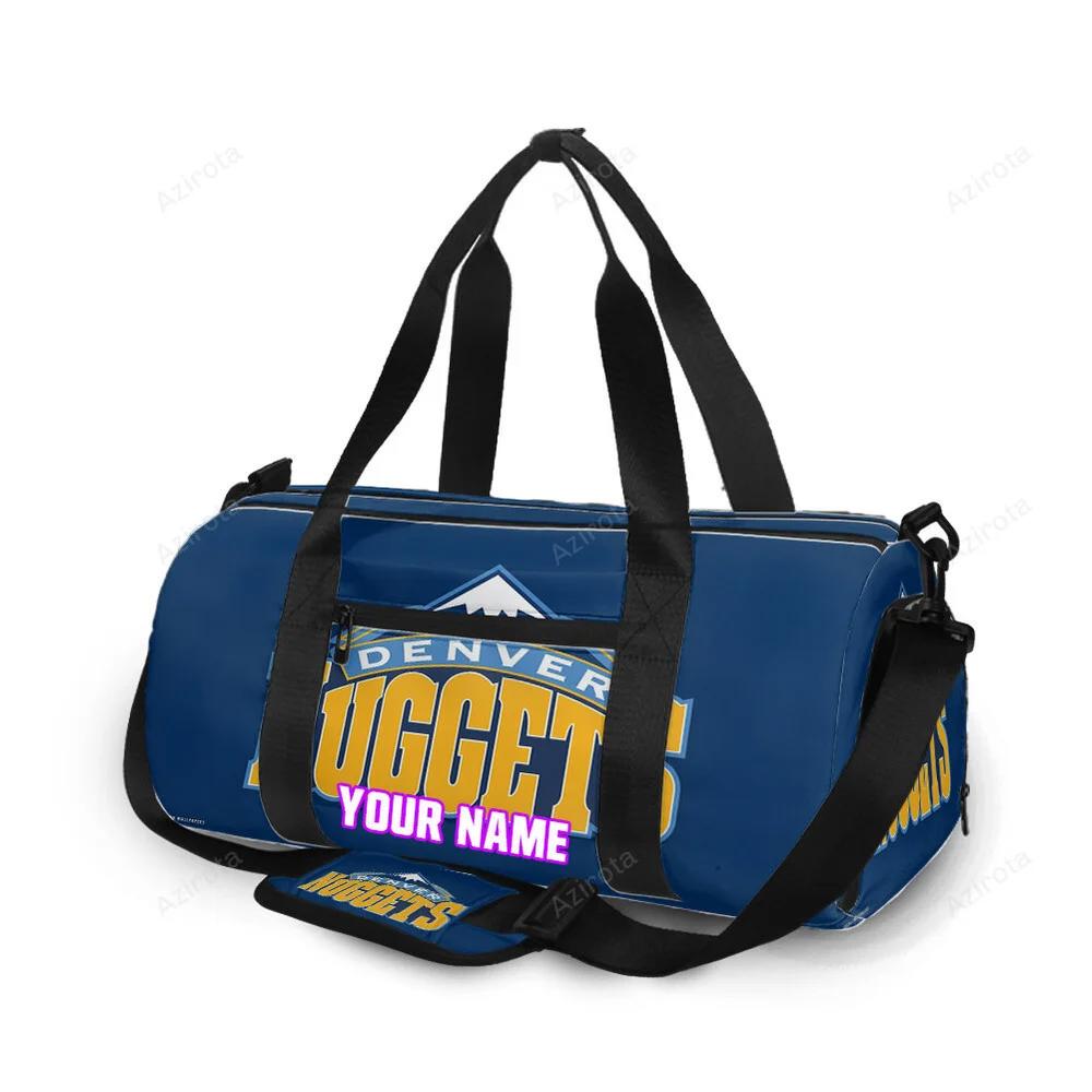 Denver nuggets yellow blue red personalized name travel bag gym bag 405 Travel Bag