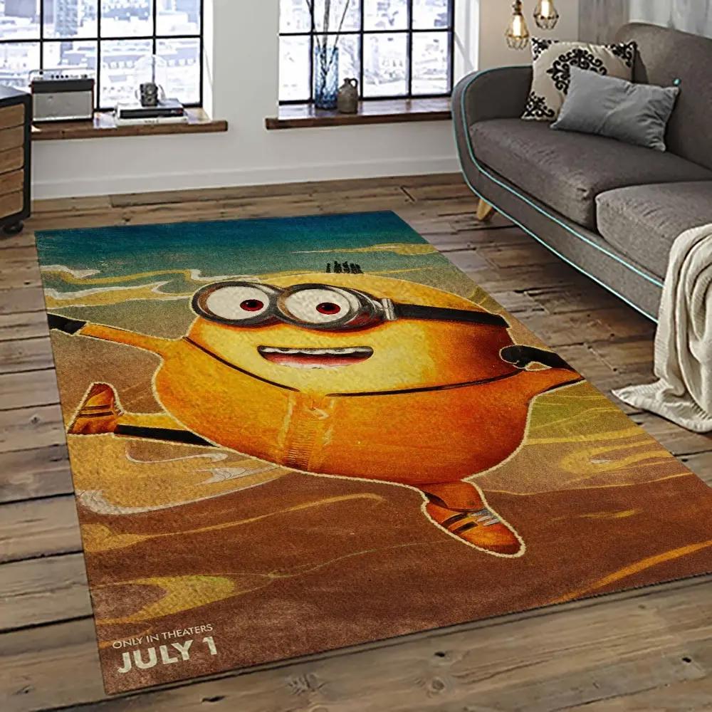 Despicable me film movie minion characters area rug home decor halloween gift best present for friends dmm43 Rectangle Rug