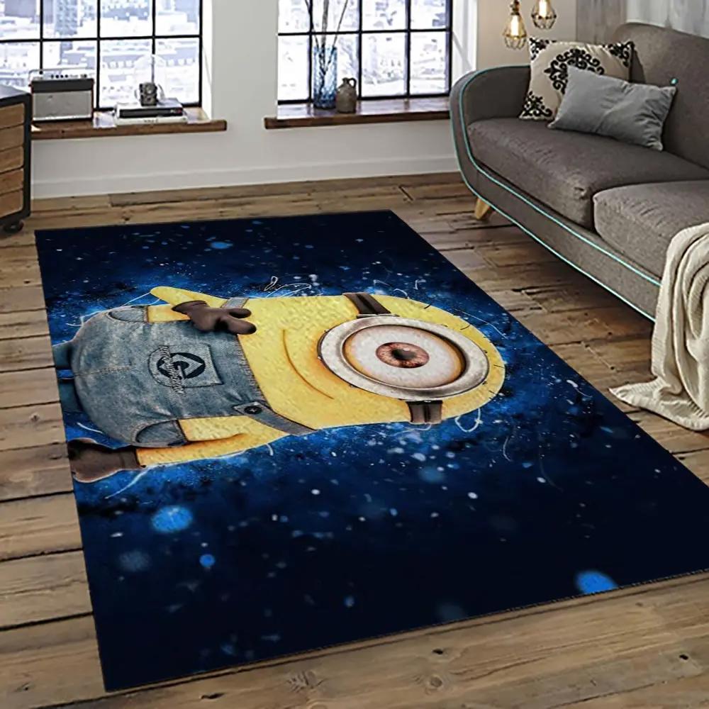 Despicable me film movie minion characters area rug home decor halloween gift best present for friends dmm86 Rectangle Rug