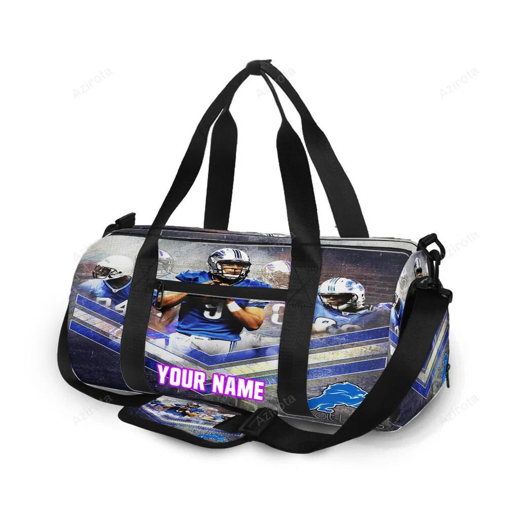 Detroit lions team v7 personalized name travel bag gym bag 1389 Travel Bag
