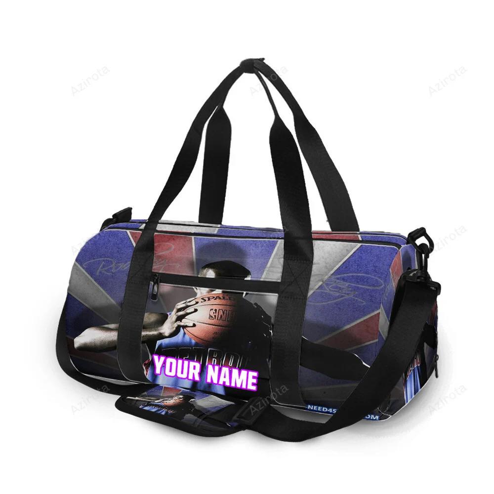 Detroit pistons rodney stuckey1 personalized name travel bag gym bag 631 Travel Bag