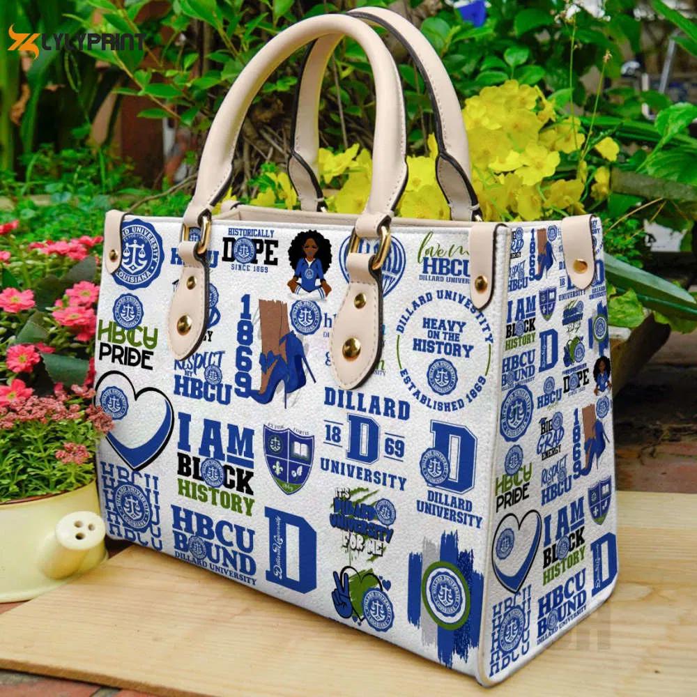 Dillard university bleu devils 2 leather handbag 2775 Women Leather Hand Bag