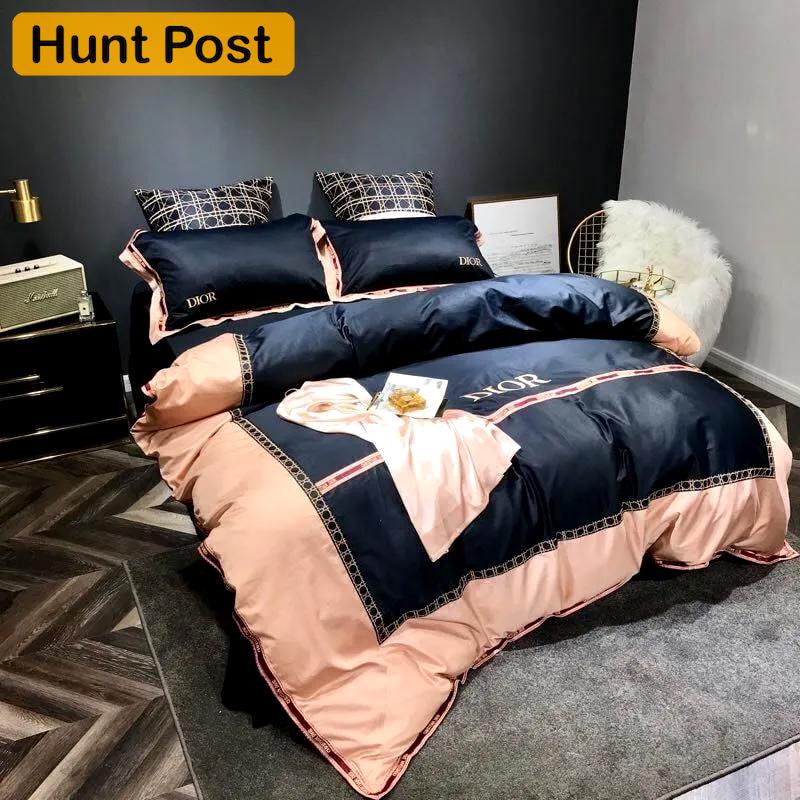 Dior luxury brand high-end bedding sets, bedroom decor , thanksgiving decorations for home best luxury bed sets gift thankgivings and christmas Bedding Sets
