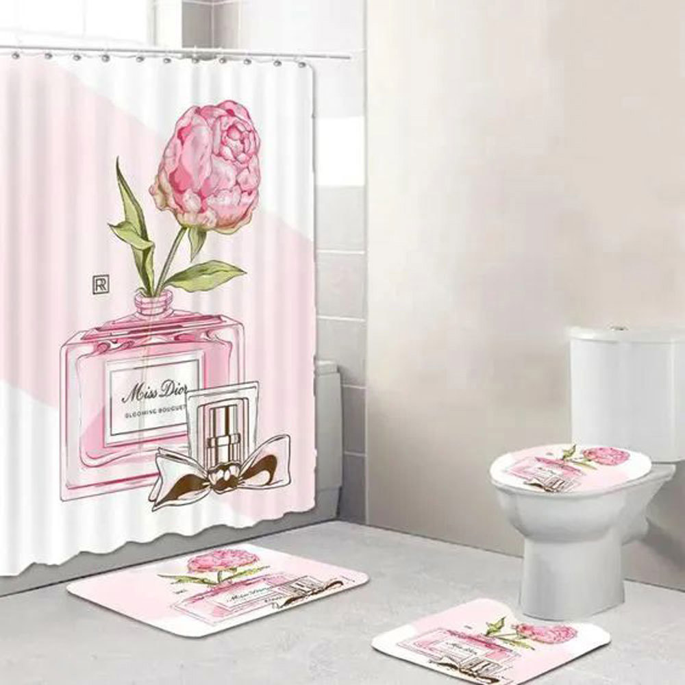 Dior perfume bathroom sets home decor luxury fashion brand bath mat hypebeast Bathroom Set