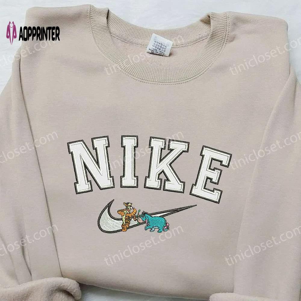 Disney nike embroidered sweatshirt: tigger & eeyore x winnie the pooh shirt Embroidered Shirt