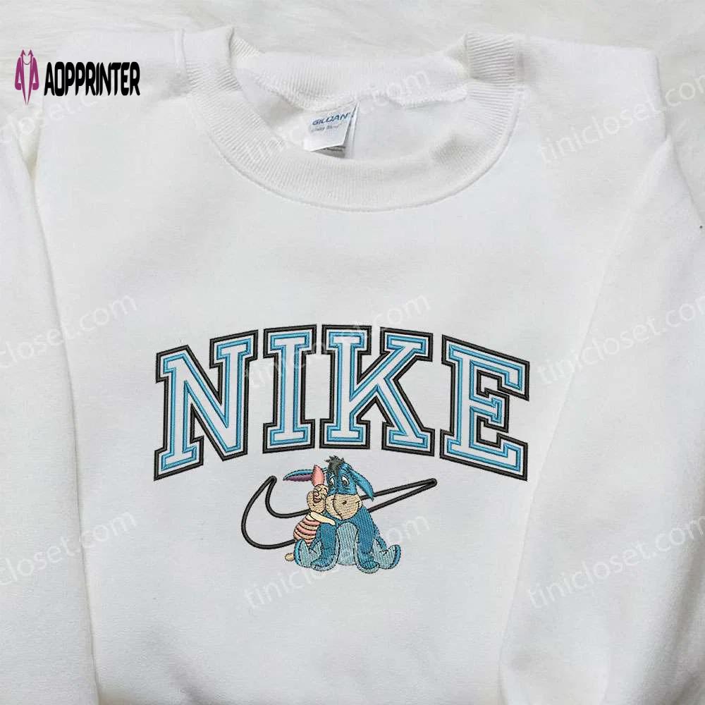 Disney nike x piglet & eeyore embroidered shirt winnie the pooh disney character shirt Embroidered Shirt