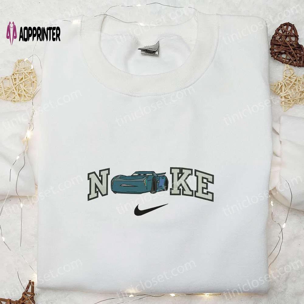 Disney pixar cars nike embroidered sweatshirt hoodie & t-shirt: exclusive collection for fans Embroidered Shirt