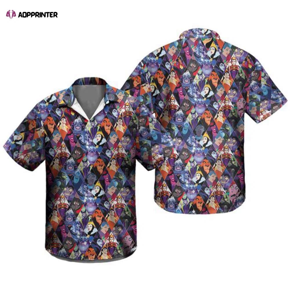 Disney villains characters hawaiian aloha shirt Hawaii Shirt