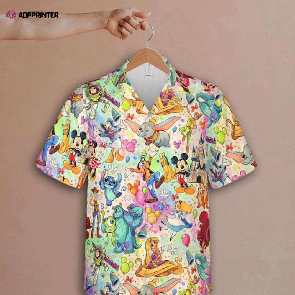 Disney world mickey stitch ohana hawaiian shirt, 2022 summer button up shirt Hawaii Shirt