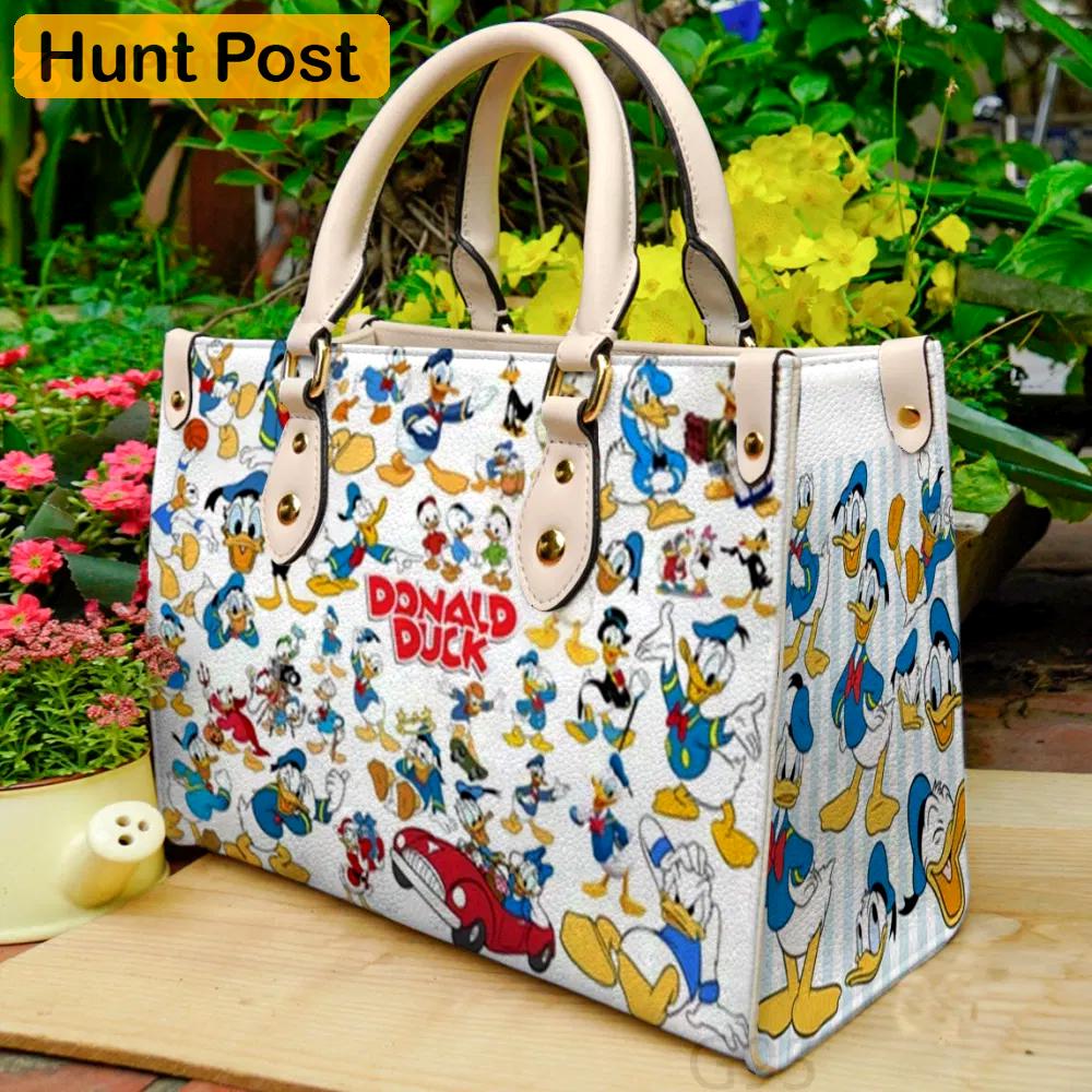 Donald duck hand leather bag for women gift 1448 Women Leather Hand Bag