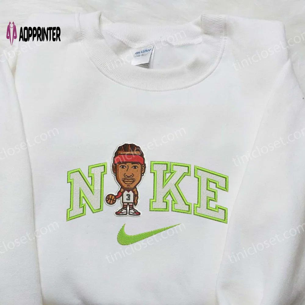 Exclusive allen iverson x nike embroidered shirt – perfect nba fan gift Embroidered Shirt