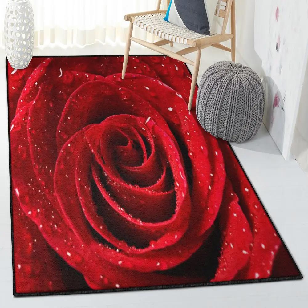 Flower kitchen rugs, flowers rug Rectangle Rug