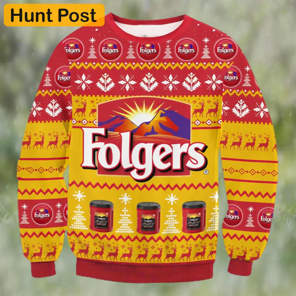 Folgers coffee ugly christmas sweater Christmas Ugly Sweater